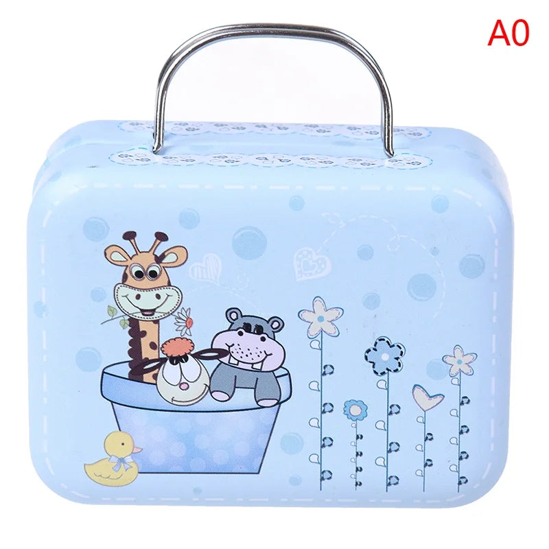 Metal Mini Suitcase Dollhouse Decoration Q5451