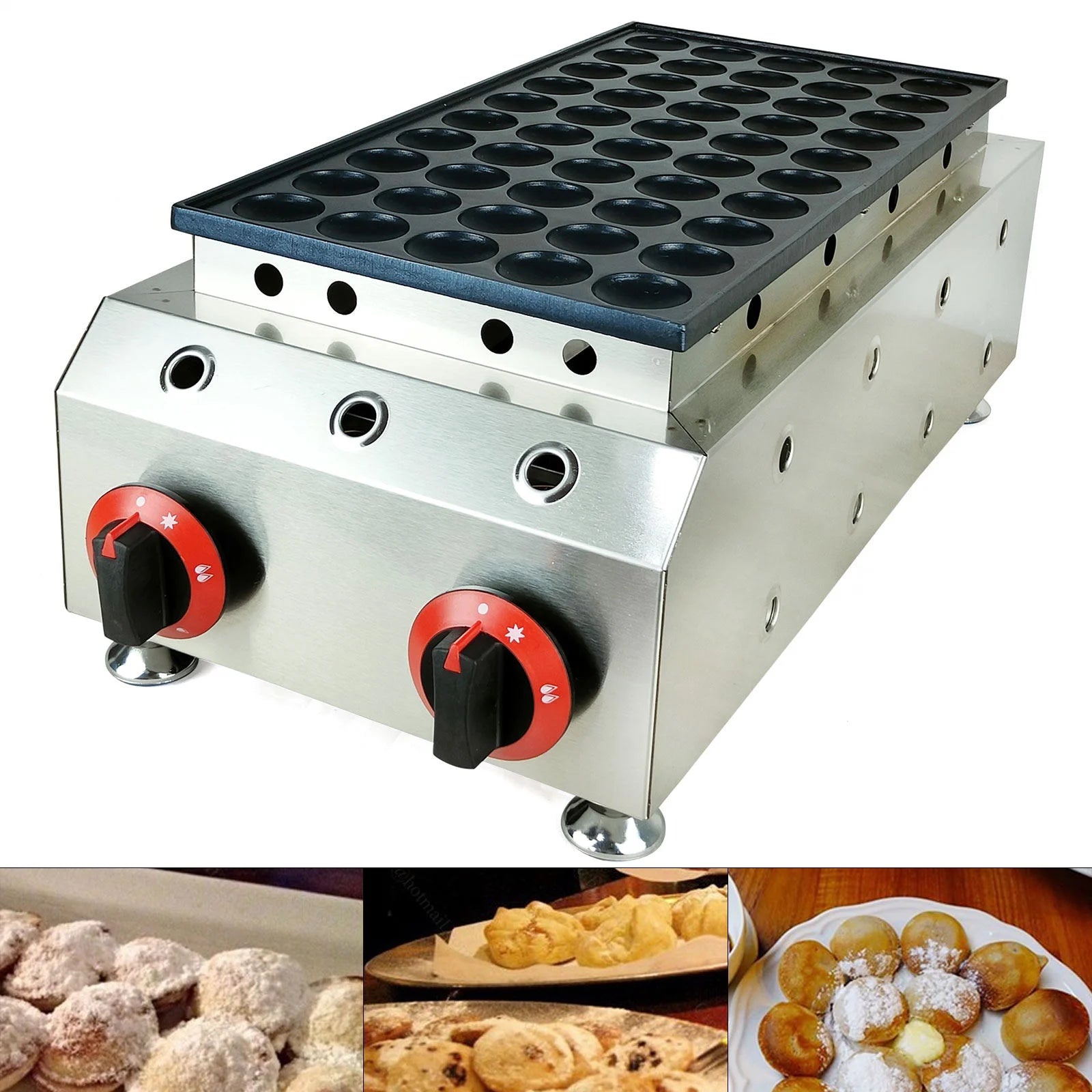 50 Holes Nonstick LPG Dutch Pancakes Baker W15732