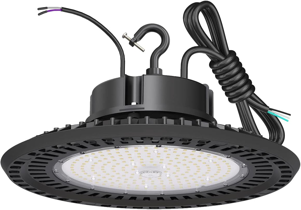 LED High Bay Light 240W UFO 5000K 36,000LM, 0-10V Dimmable, UL Certified Driver IP65, Hook Mount X184