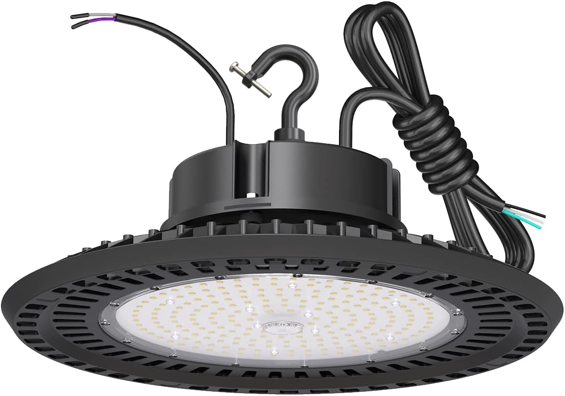 LED High Bay Light 240W UFO 5000K 36,000LM, 0-10V Dimmable, UL Certified Driver IP65, Hook Mount X184