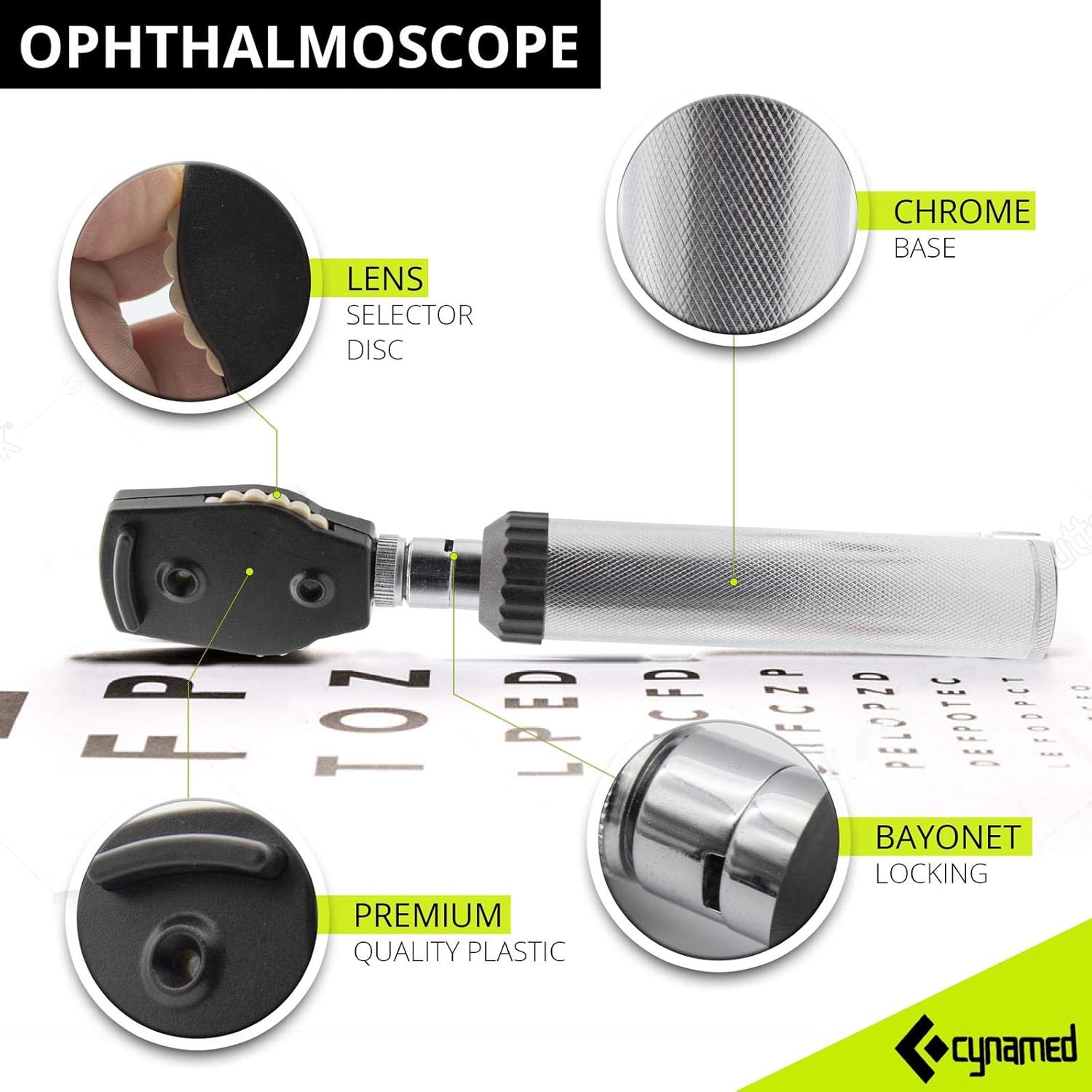 ENT Diagnostic Kit with Otoscope, Opthalmoscope, Earwax Remover, Nasal Dilator, Speculum, LED Lights, Mirrors, Replacement Tips, Leather Carry Bag Q617