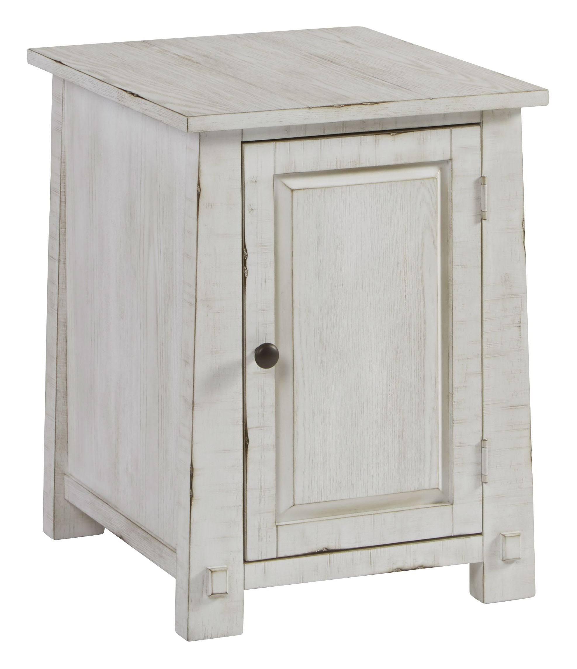 Milk White Chairside Cabinet D301