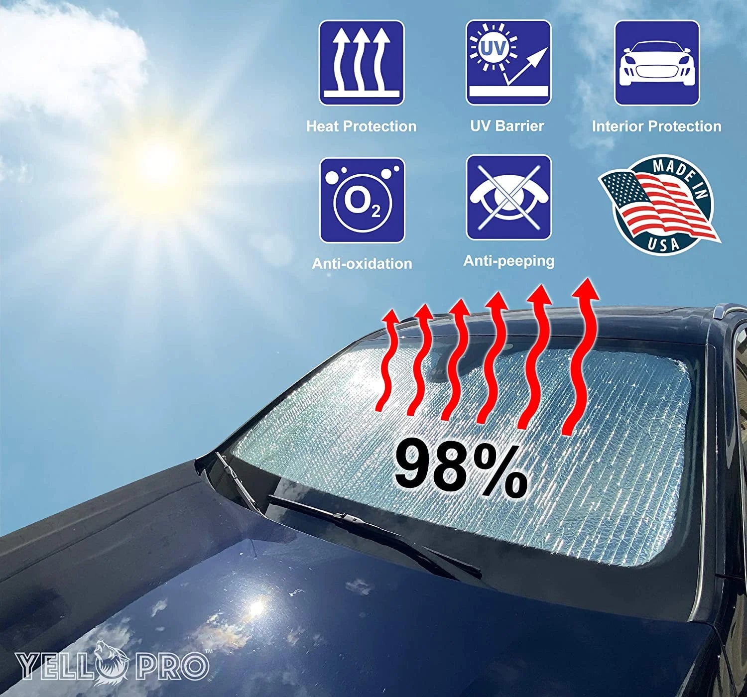 Front Windshield Sunshade for Ford Transit Van E445