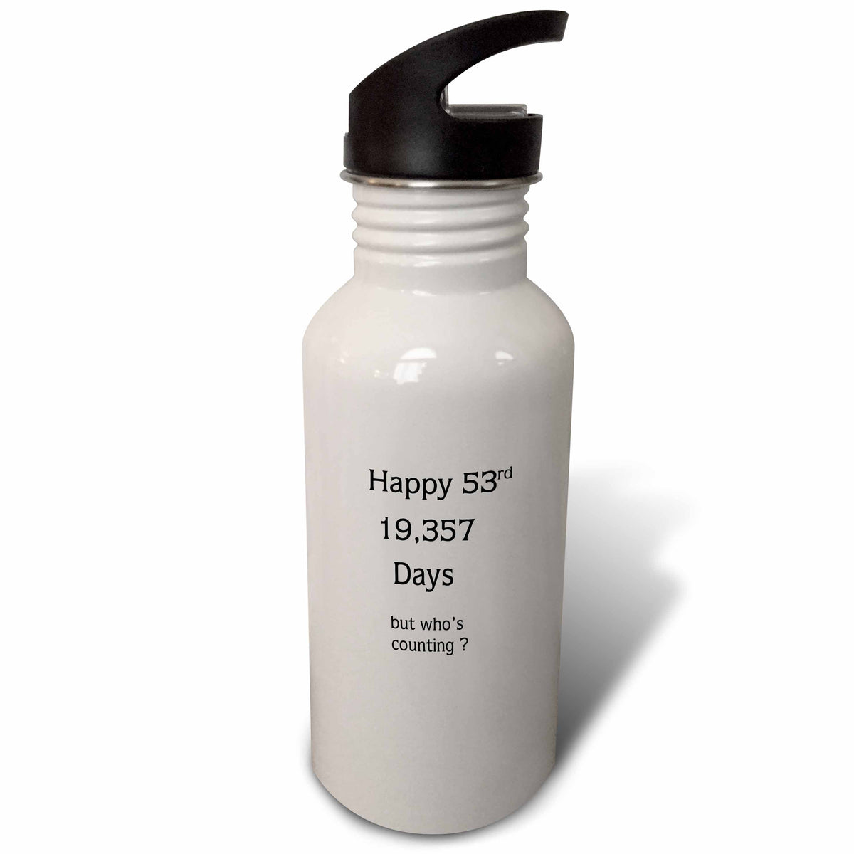 Funny Happy 53 Birthday Or Anniversary 21 oz Sports Water Bottle I19504