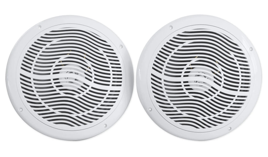 8" 1600w Marine Boat Speakers with Wakeboards Amp Wire Kit R72017