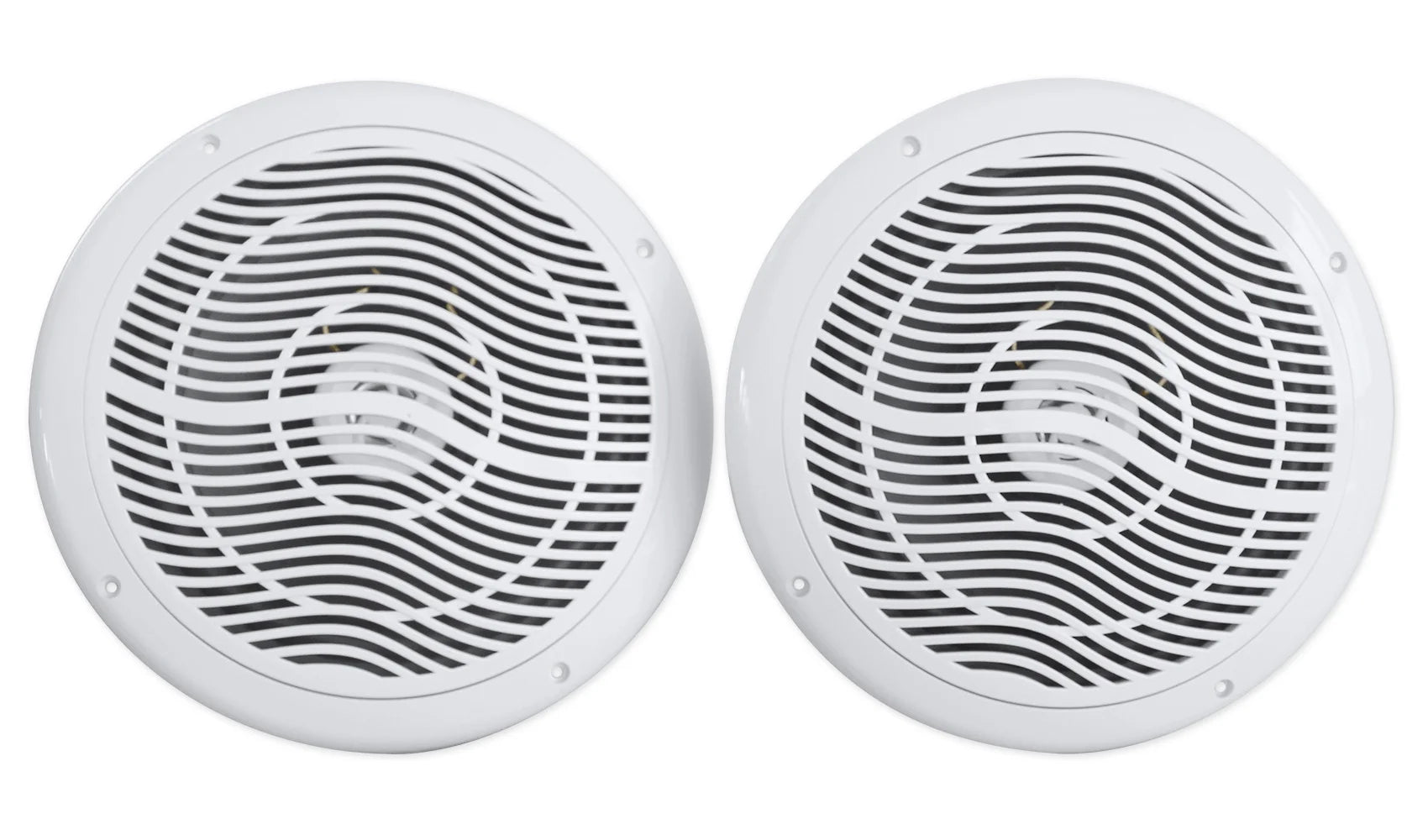 8" 1600w Marine Boat Speakers with Wakeboards Amp Wire Kit R72017