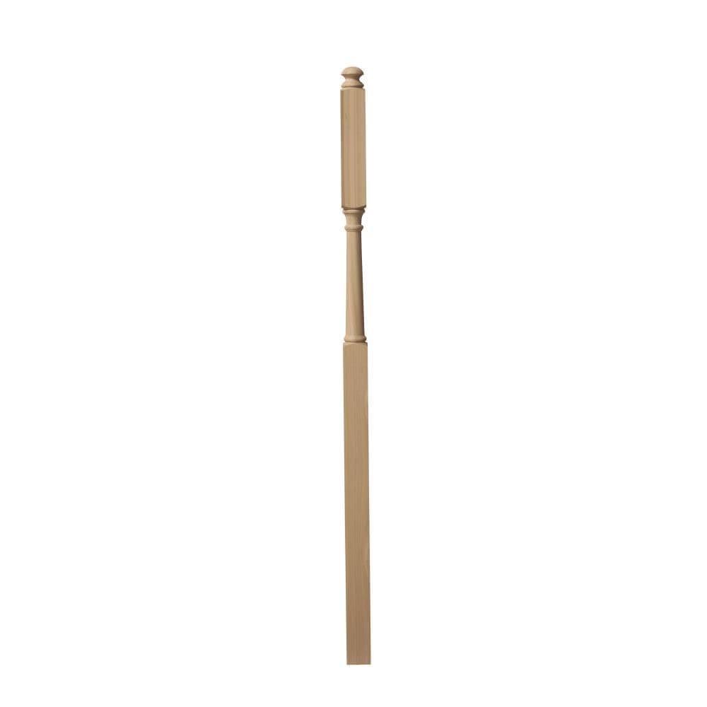 3-in x 60-in Unfinished Red Oak Wood Stair Newel Post O5374