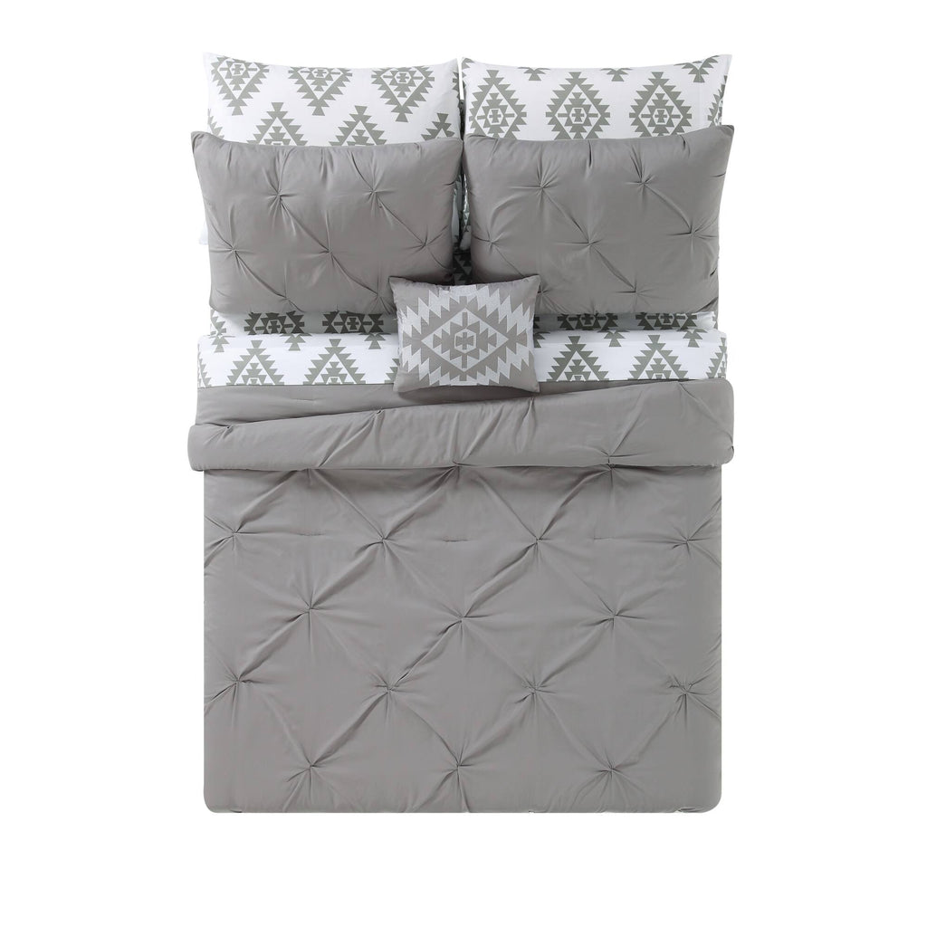 Queen Pleated Bed in A Bag White Z946