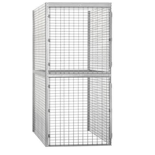 Bulk Storage Locker Double Tier 48 Inches Wide 60 Inches Deep V7899