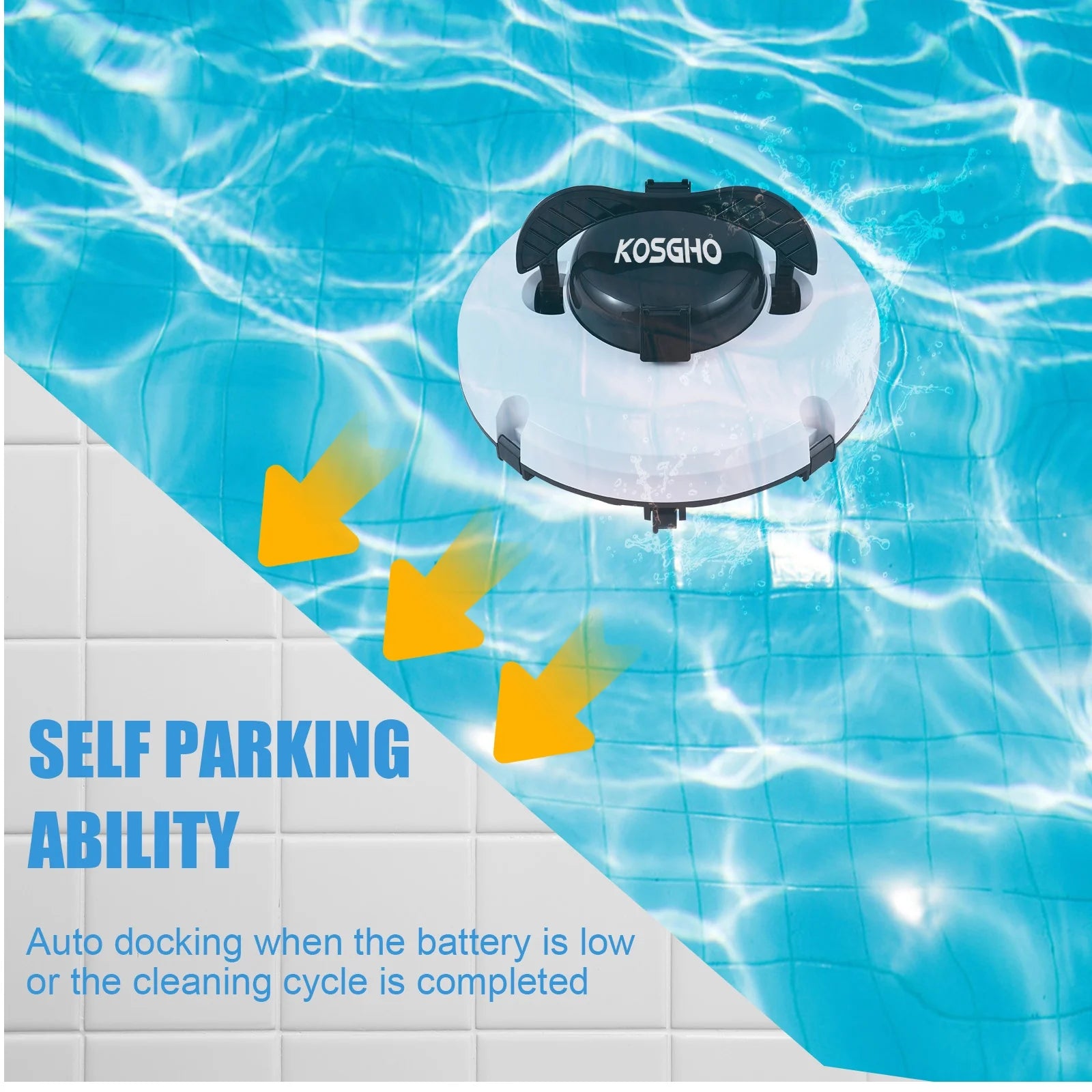 Cordless Robotic Pool Cleaner with Dual-Motor Z7874