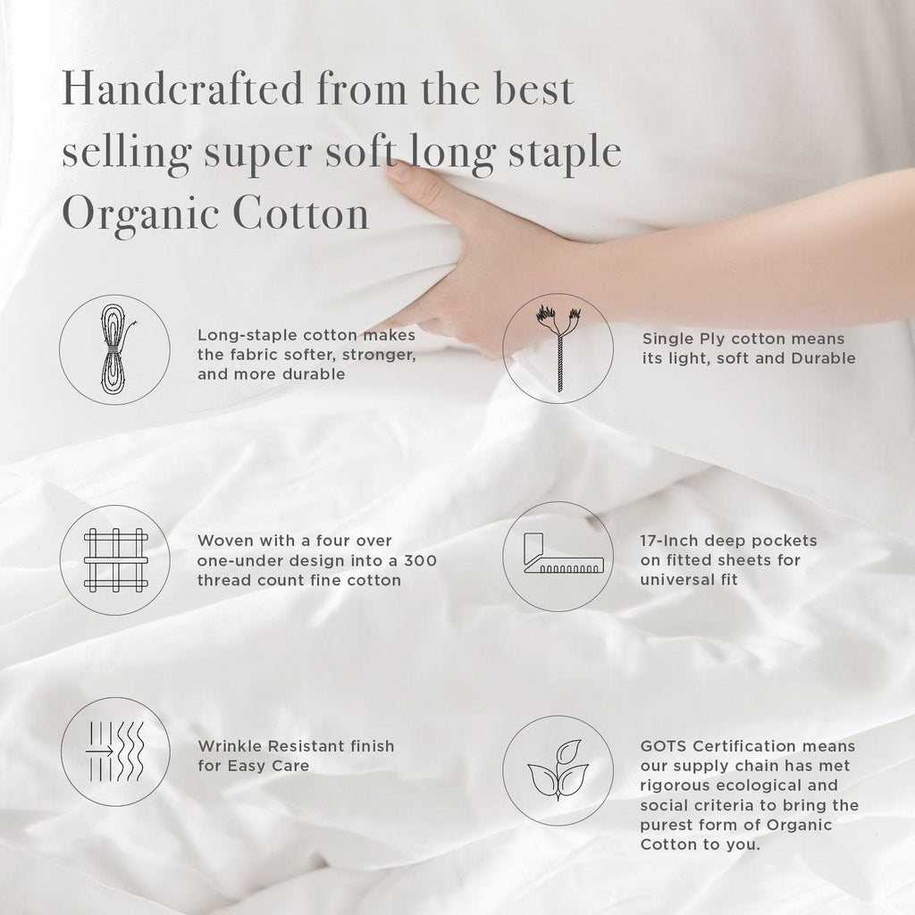 Full Sand Organic Cotton Sateen Flat Sheets S809