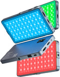 RGB Video Light, 360° Full Color Gamut, CRI>97, 3200-5600K, 4000mAh Power Bank, Aluminum Alloy Body, Pack of 2 E4717