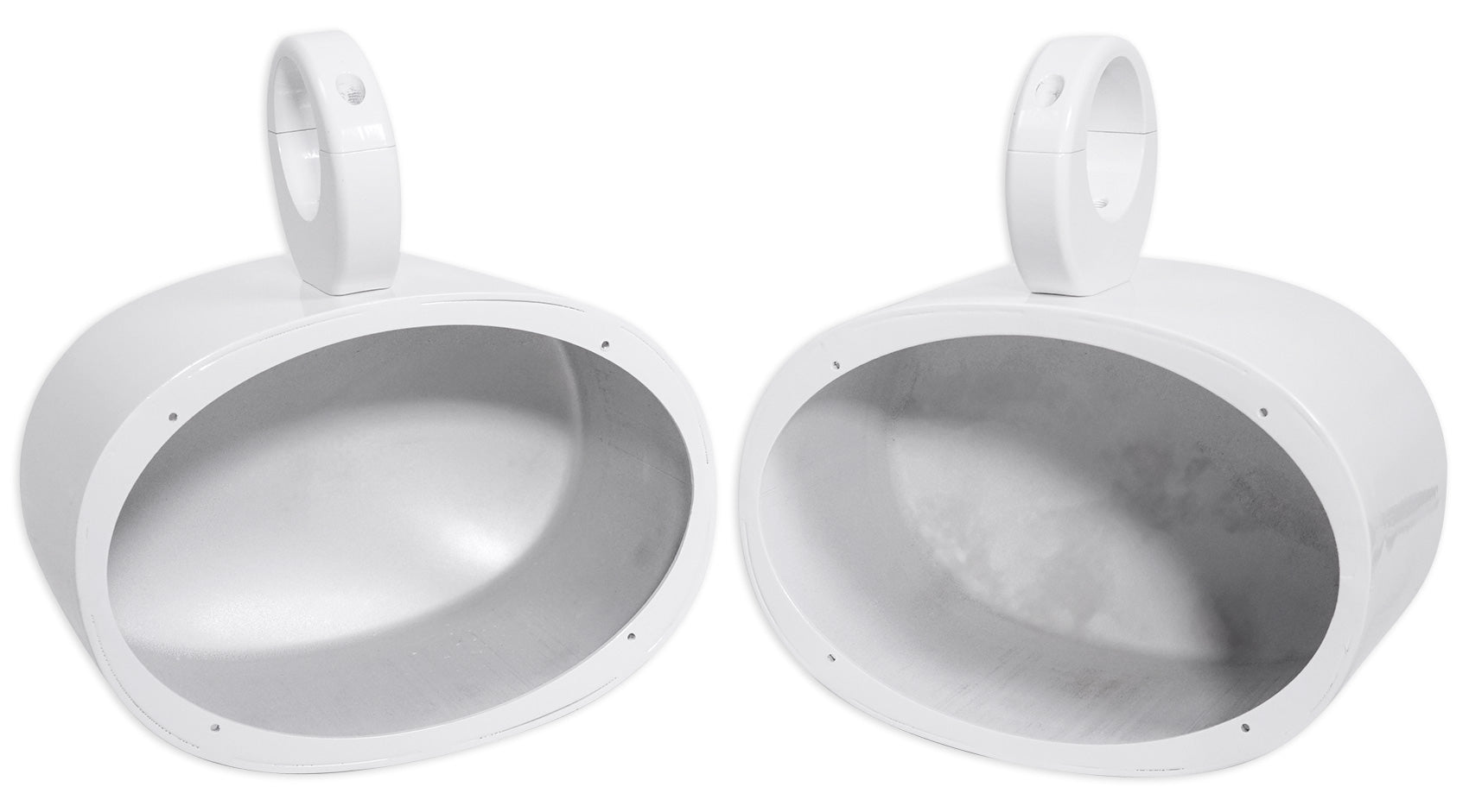 6x9" White Aluminum Wakeboard Tower Speaker Pods with Covers Y96038