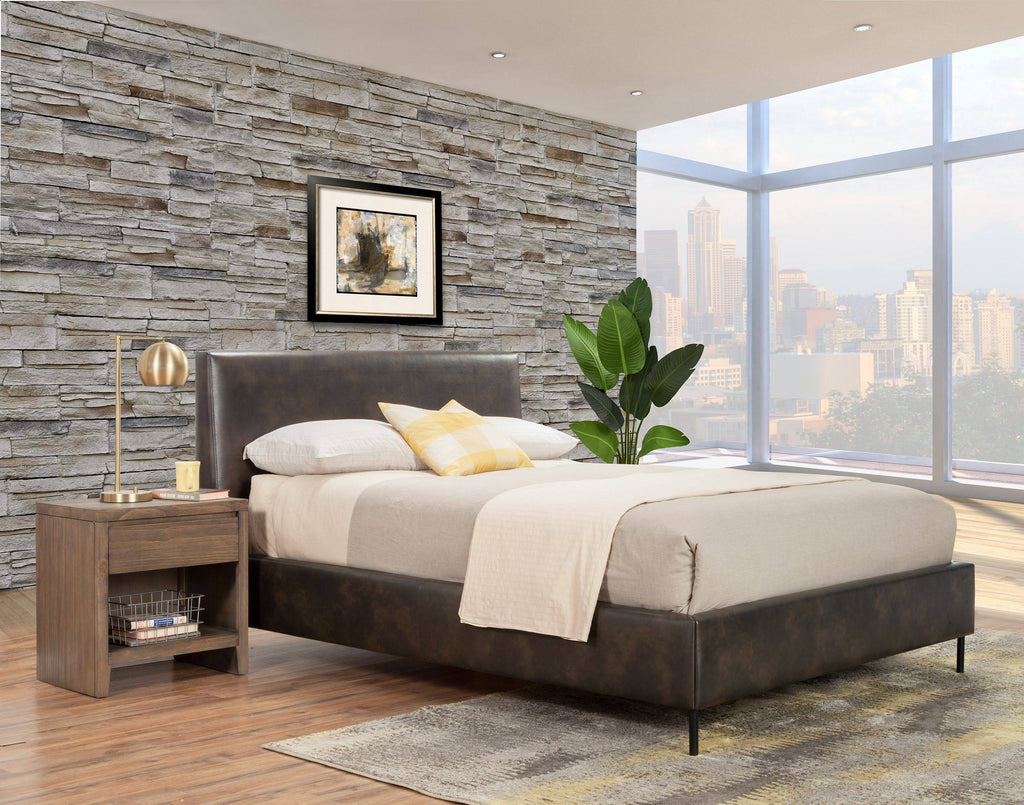 Gray California King Bed V911884