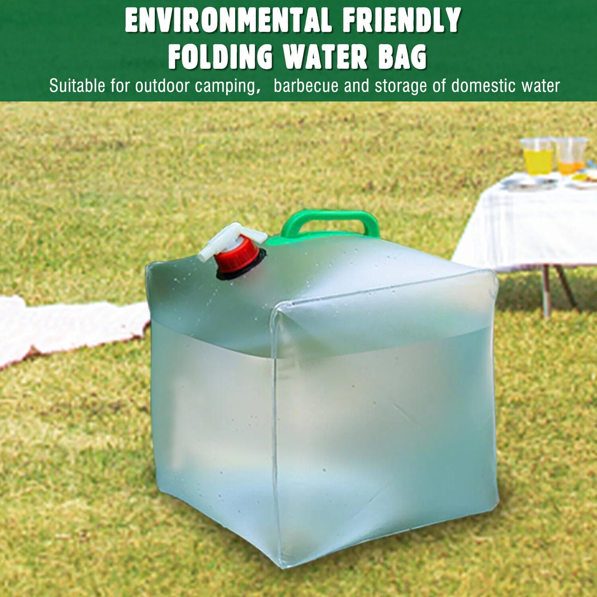 Portable Collapsible Water Container Jug with Spigot 2.6-5.2 Gallon C209221