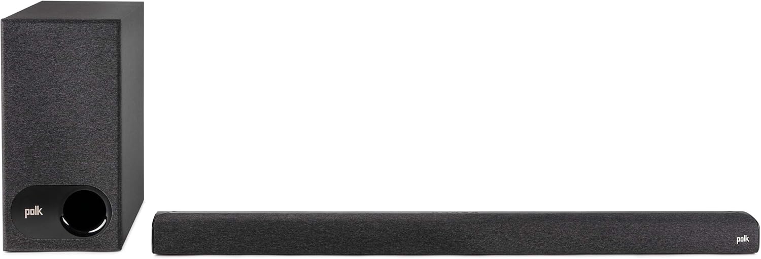 Ultra-Slim TV Sound Bar and Wireless Subwoofer with Built-in Chromecast T587136