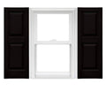 Raised Panel Vinyl Shutters (1 Pair) 14.75 x 71 Black Q966
