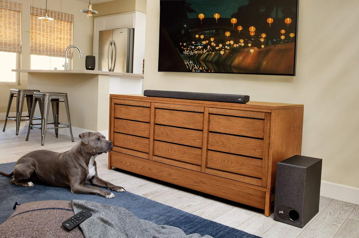 Ultra-Slim TV Sound Bar and Wireless Subwoofer with Built-in Chromecast T587136