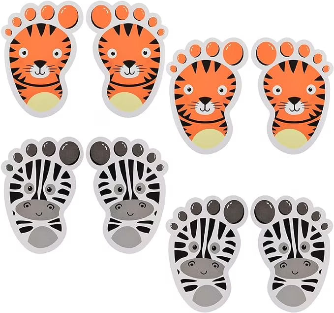 30 Pairs Self-Adhesive Floor Decals Footprint Stickers V75990