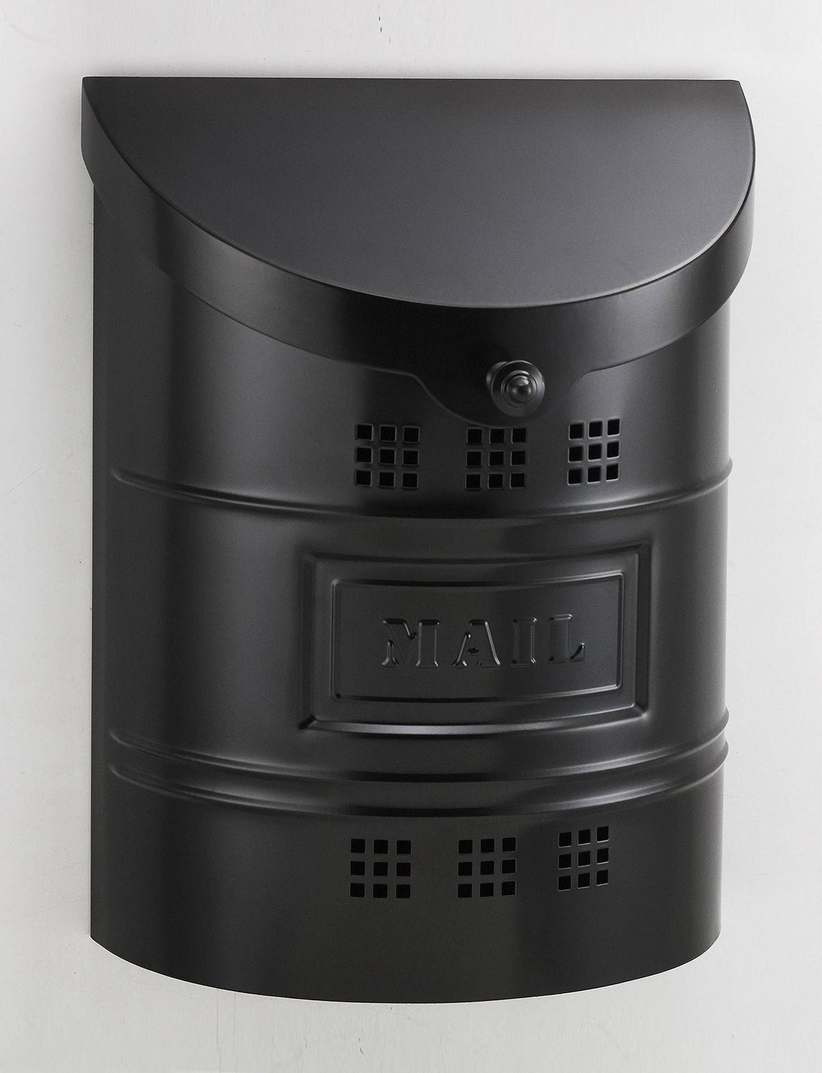Large Satin Black Stainless Steel Wall Mounted Mailbox H455517
