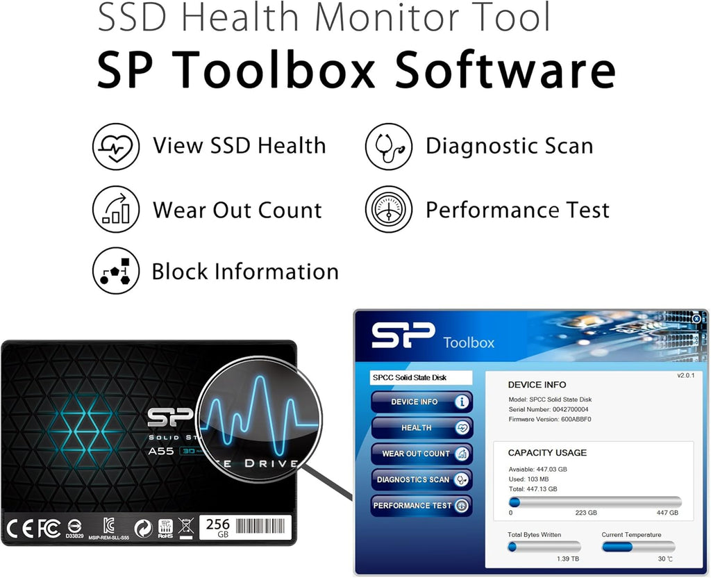 256GB SSD SATA III 2.5 7mm Internal Solid State Drive I675