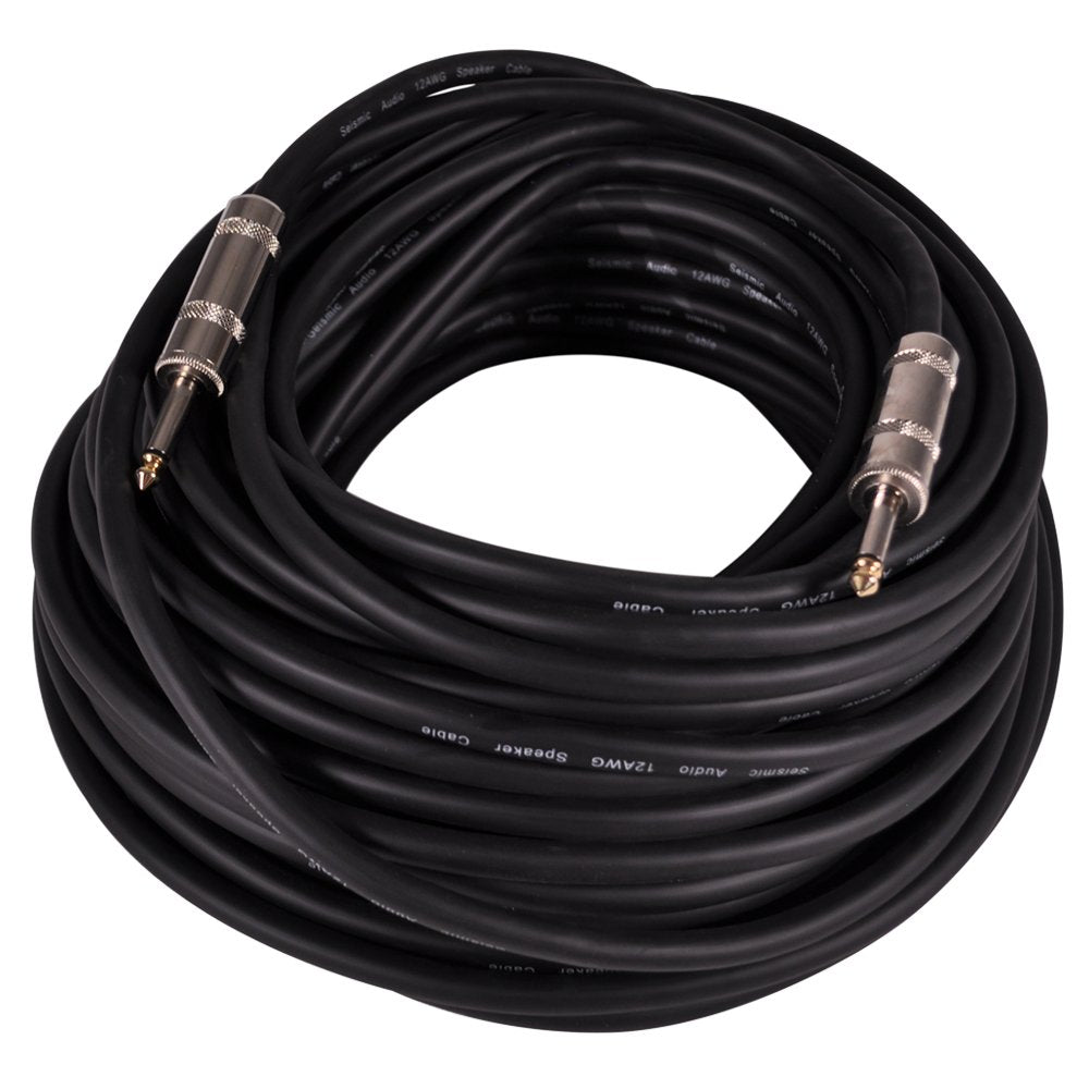 2 Pack 100-Feet 1/4 to 1/4-Inches Speaker Cable 12-Gauge 2 Conductor C9816
