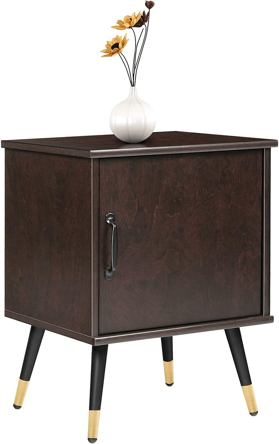 Rustic Brown Wood Nightstand A323908