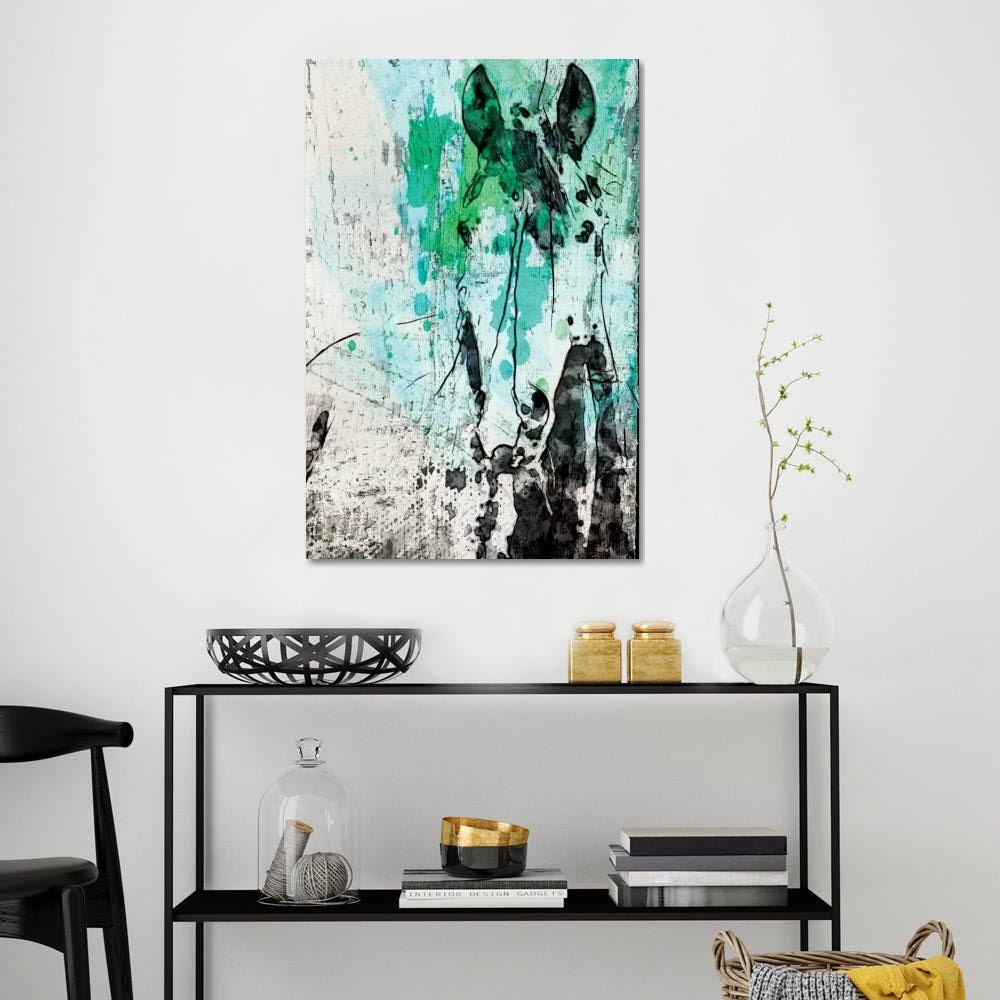French Kiss Horse Print Canvas Art Y2516