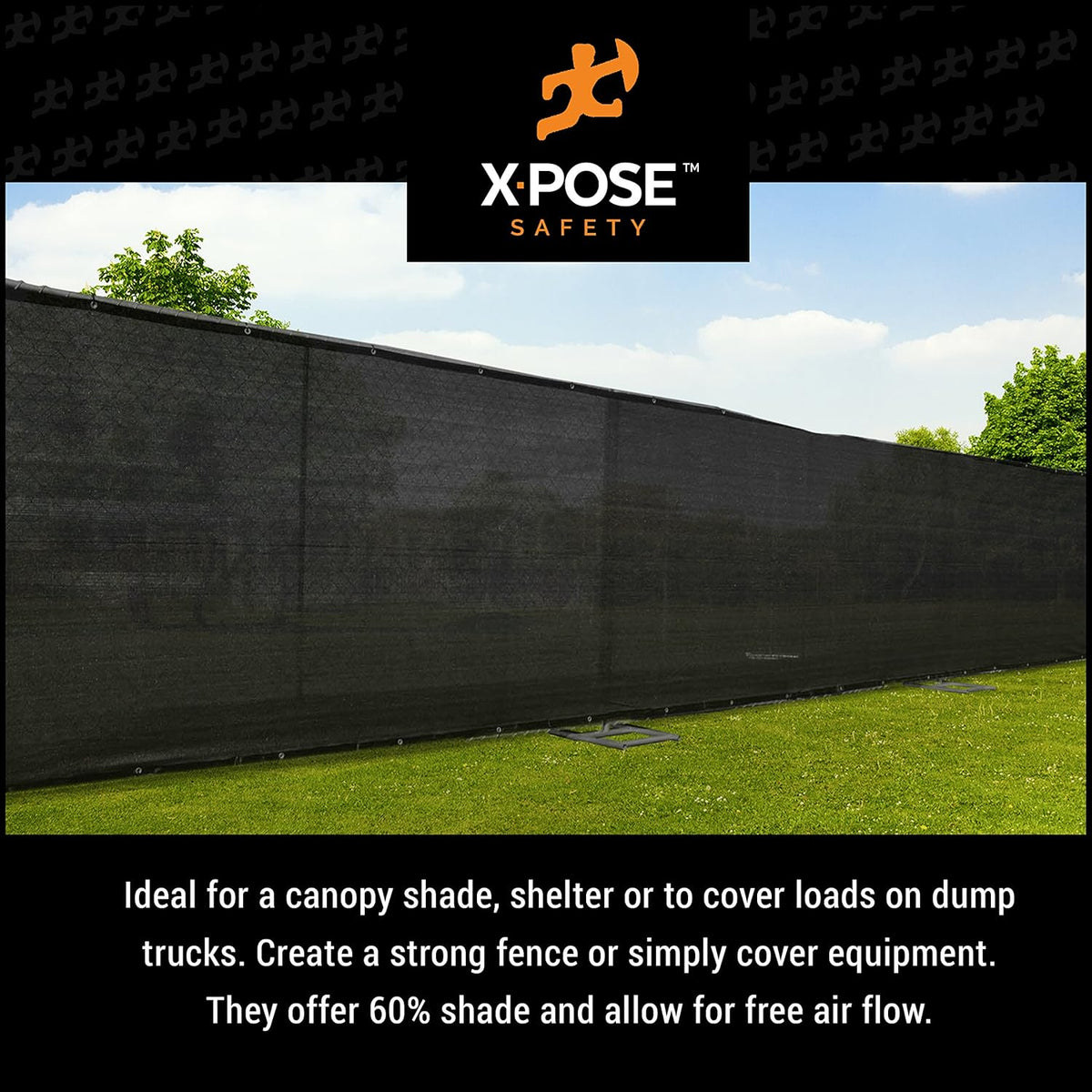 Heavy Duty Mesh Tarp 10’ x 12’ Black Protective Cover S48666