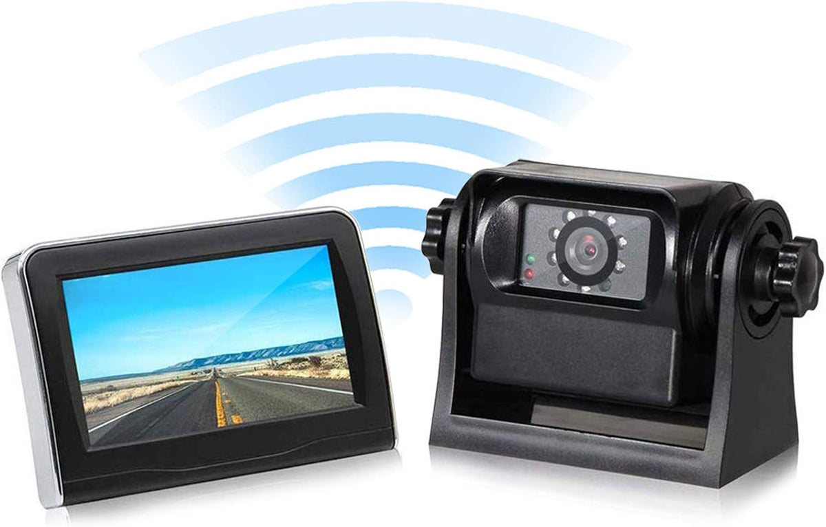 Wireless Magnetic Trailer Hitch Backup Camera with 4.3 inch LCD Monitor T8670