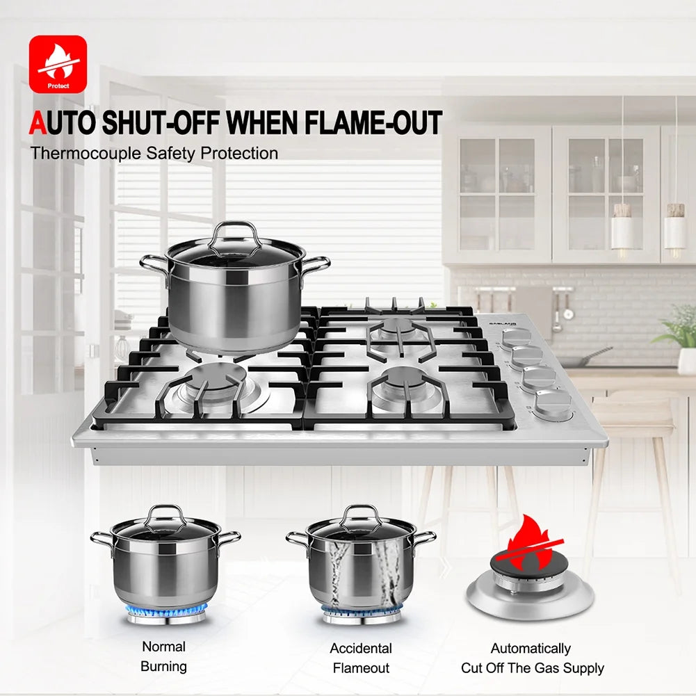Stainless Steel 4-Burner Gas Cooktop J197047