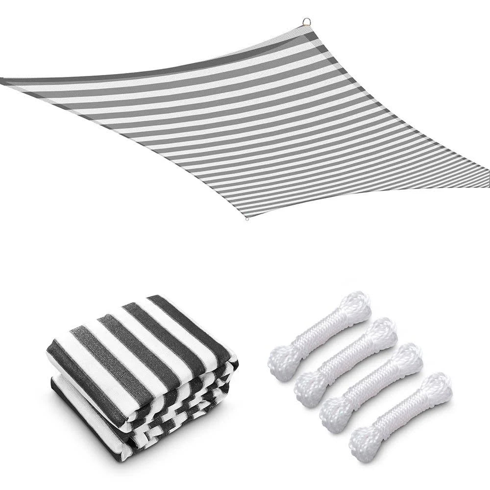 Gray White 20ft Sun Shade Canopy V35992