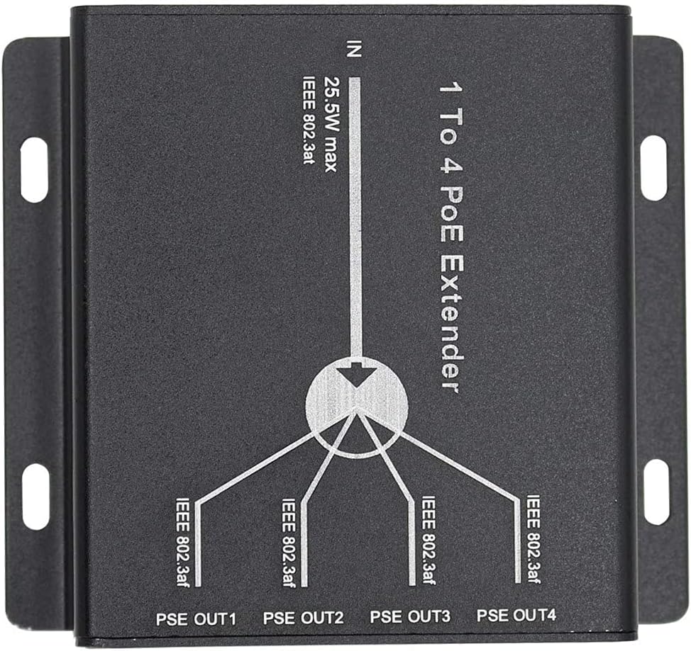 PoE Extender Ethernet Repeater 10/100Mbps 1In/4Out Z3350
