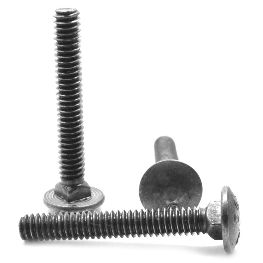 3/8x22-16 x 8x226x22THD Coarse Thread A307 Grade A Carriage Bolt Low Carbon Steel Plain Finish N48958