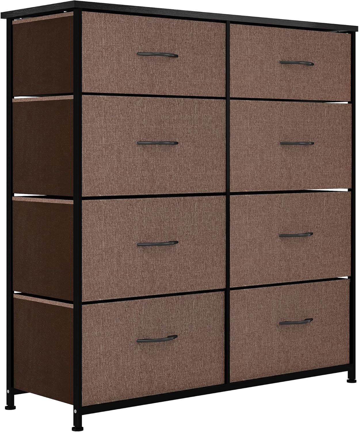 Dark Grey 8 Drawer Fabric Storage Tower M78096