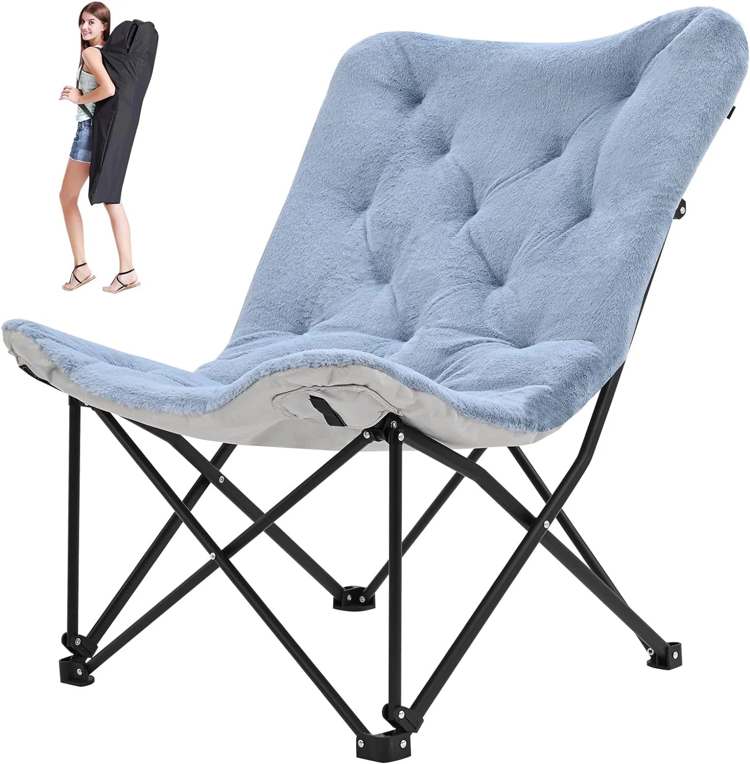 Oversize XL Folding Butterfly Chair with Carry Bag N58789