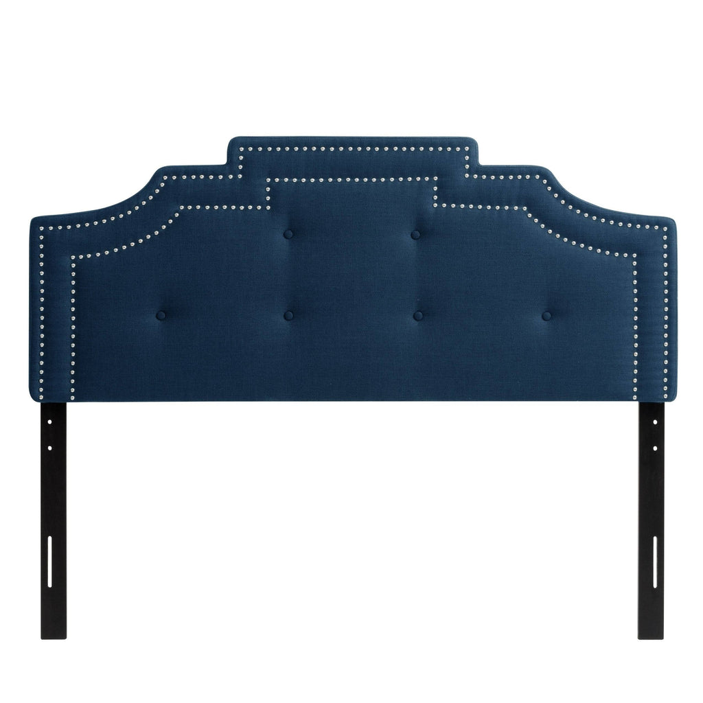Navy Blue Button Tufted Headboard O1056