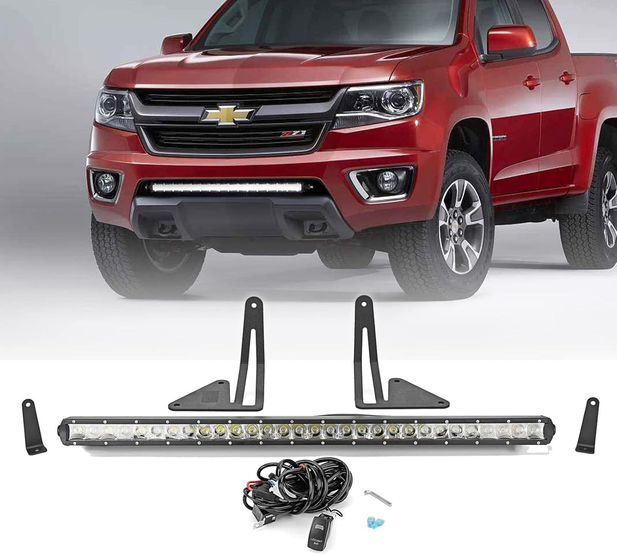 32'' 150W LED Light Bar Hidden Bumper Mount Bracket G648565