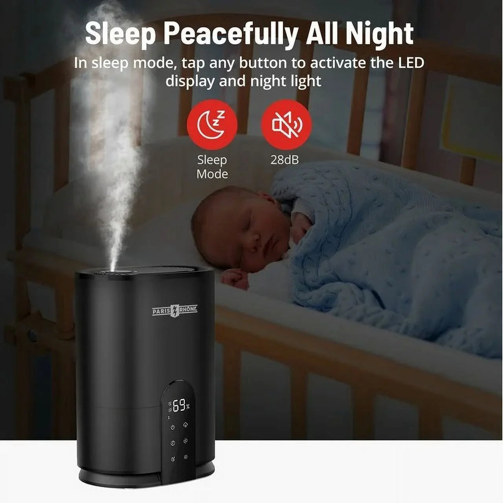 4L Ultrasonic Cool Mist Humidifier with Humidistat, Black U466377