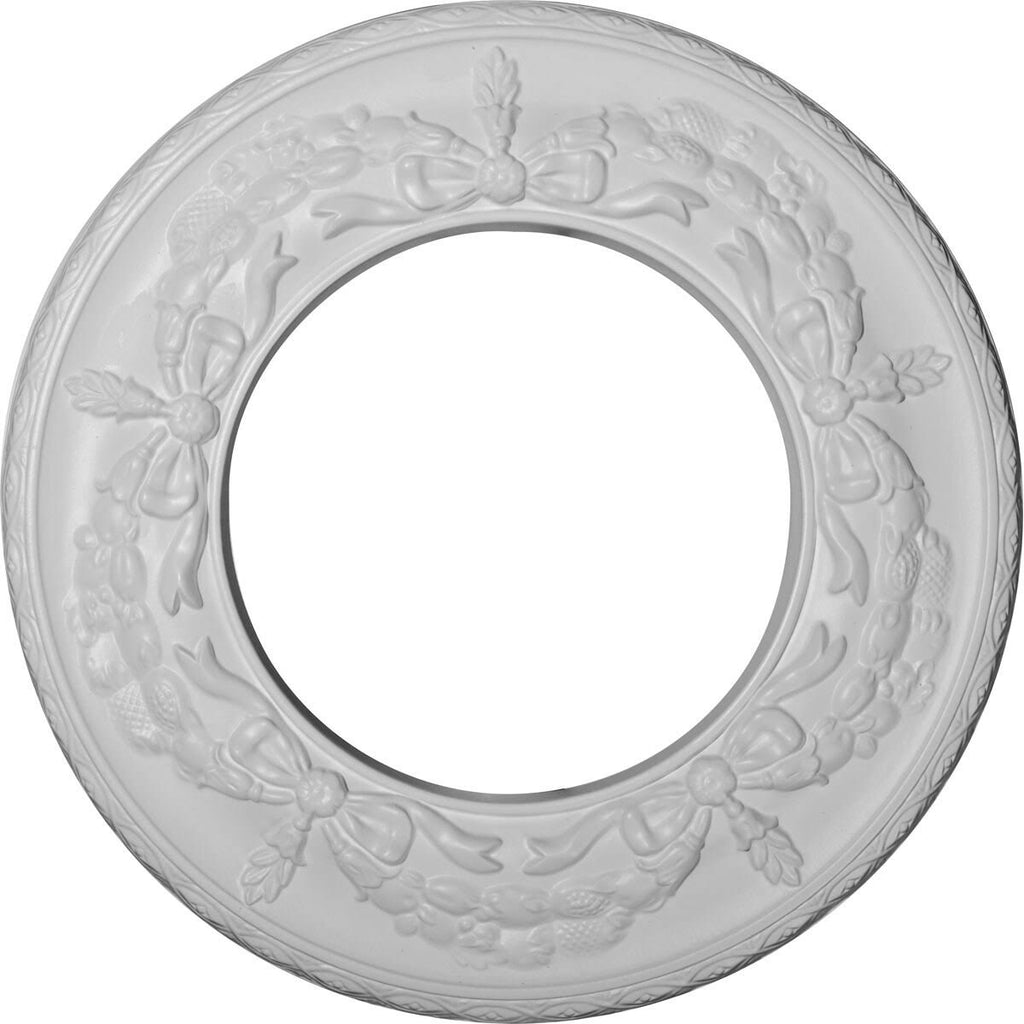 Salem Ceiling Medallion, Hand-Painted Burnished Mahogany Crack C529