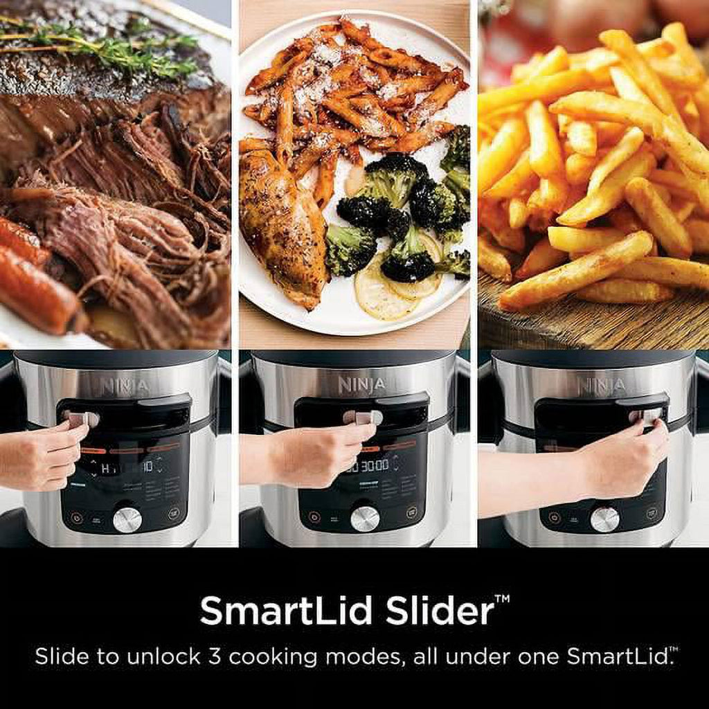 14-in-1 8 qt XL Pressure Cooker Steam Fryer with SmartLid W555