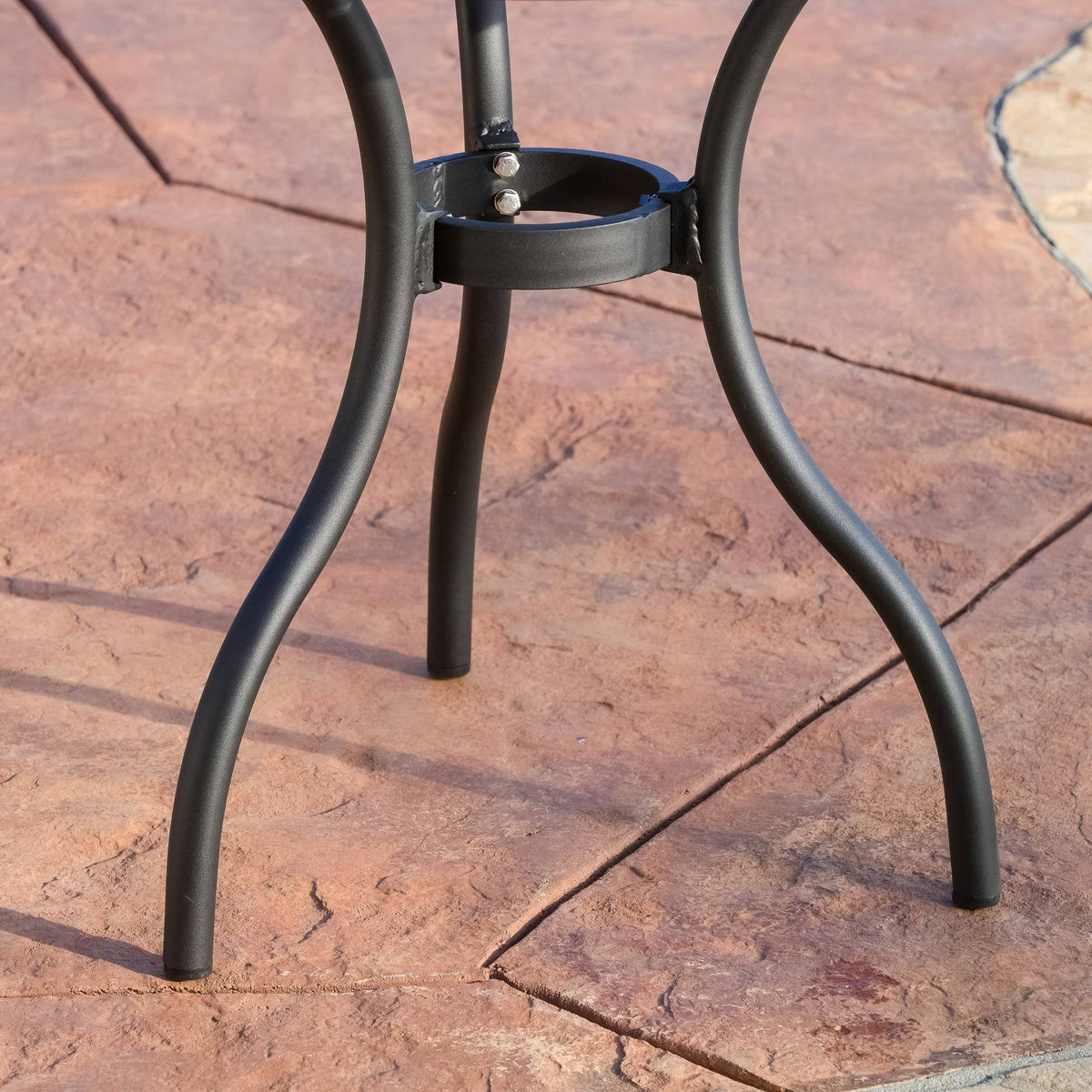 3PC Black and Sand Cast Aluminum Outdoor Bistro Set S780603