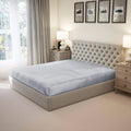 Silver Cal-King Fitted Silk Sheet O1402