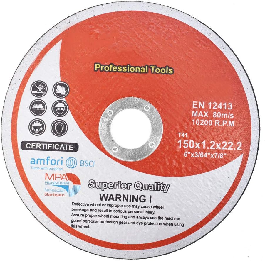 50 Pack 6"x.045"x7/8" Cut-Off Wheel Metal & Stainless Steel Cutting Discs H8254