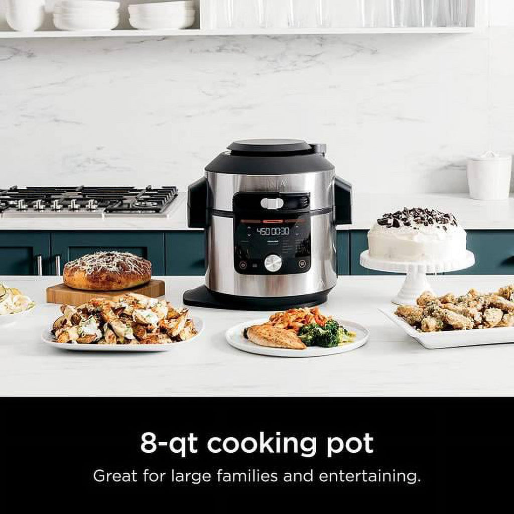 14-in-1 8 qt XL Pressure Cooker Steam Fryer with SmartLid W555