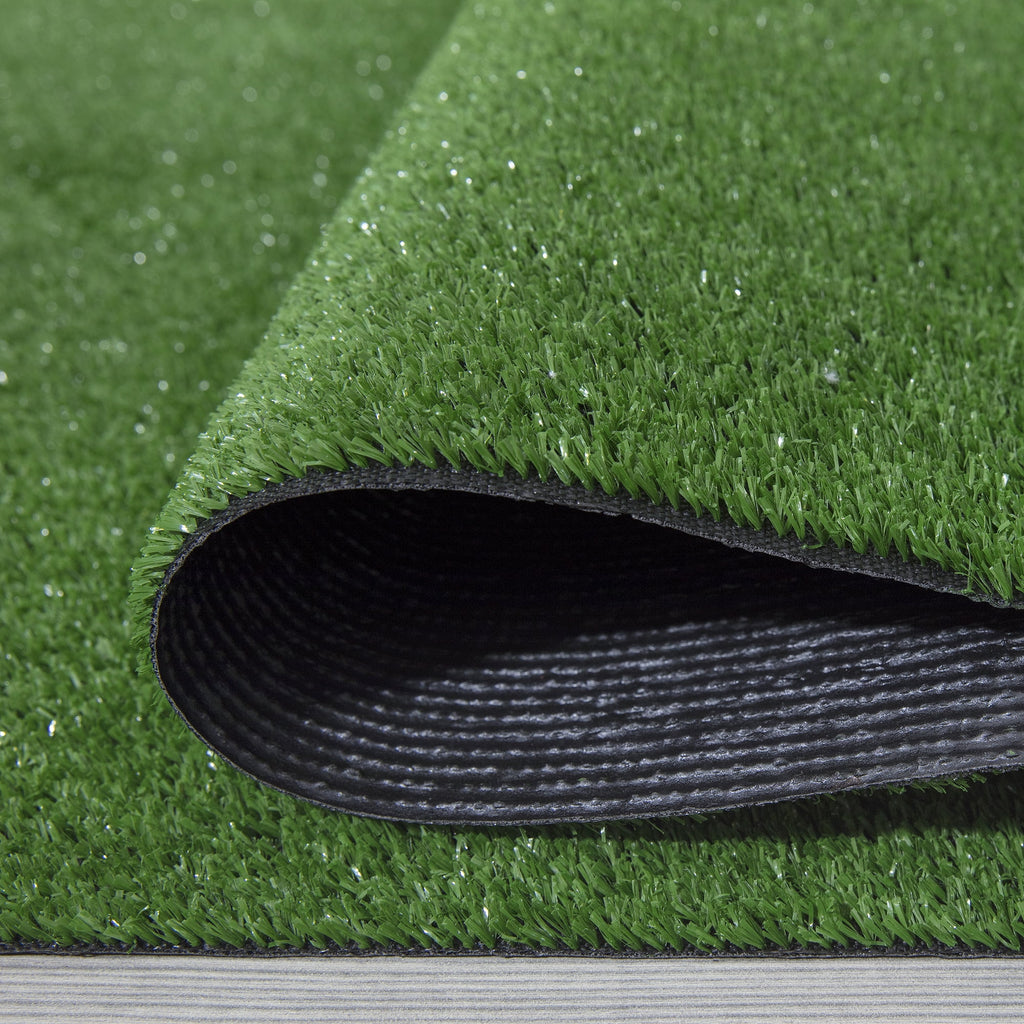 Waterproof 5'3" x 8'2" Green Artificial Grass Rug O8697