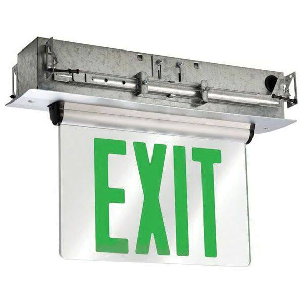 Green Letters LED Exit Sign with Battery Backup C28052