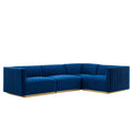 Tufted Performance Velvet 4-Piece Sectional A446805