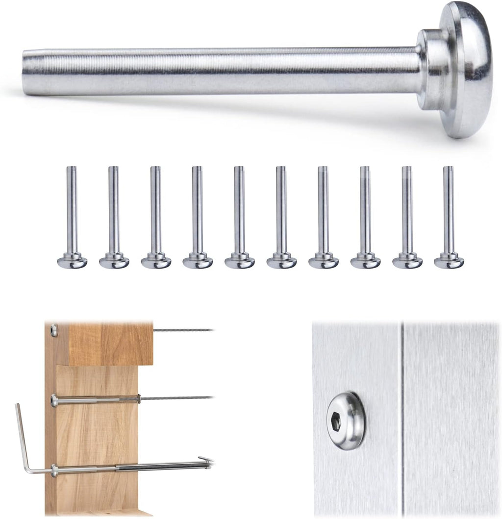 10Pack T316 Stainless Steel Cable Railing Kit V325529