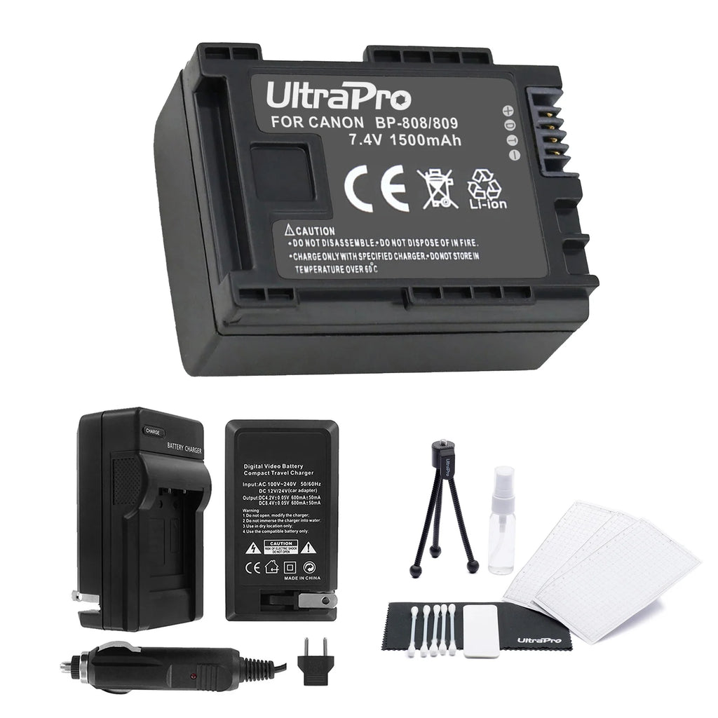 Replacement Battery with Rapid Travel Charger for Canon FS10 FS11 FS100 FS21 FS22 XA10 G637270
